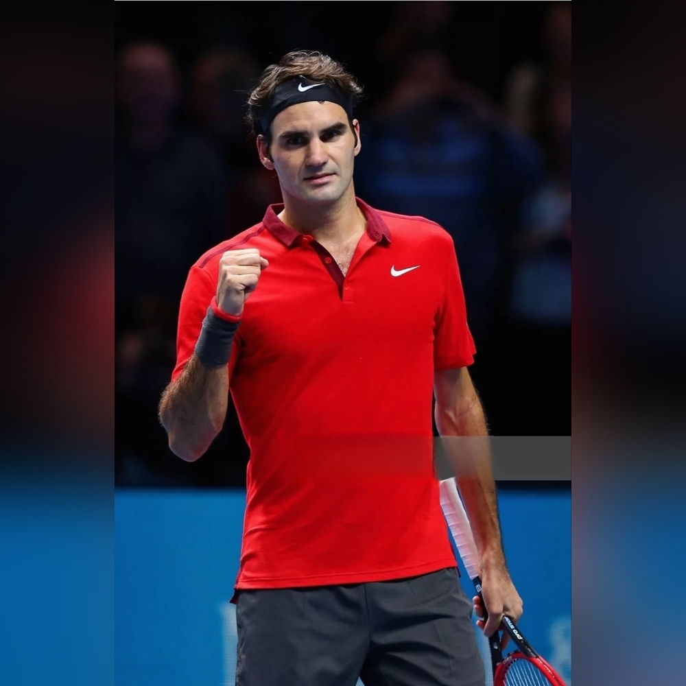 Nike Roger Federer RF 2014 Shanghai Basel ATP Finals Tennis Polo Shirt sz XXL